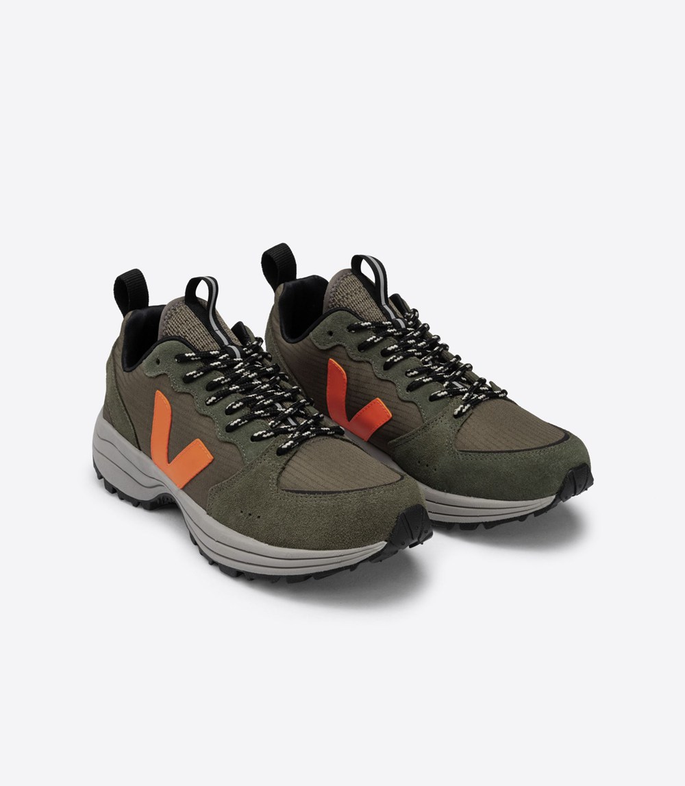 Veja Sneakers Womens - Venturi Ripstop - Olive/Orange - 0132RNUAE